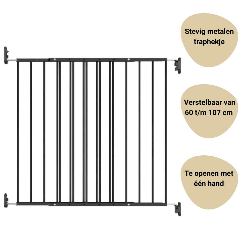 Traphek Geuther Baaloo Powerfix Metaal Black 60-107cm Traphek Geuther Baaloo Powerfix Metaal Black 60-107cm_1
