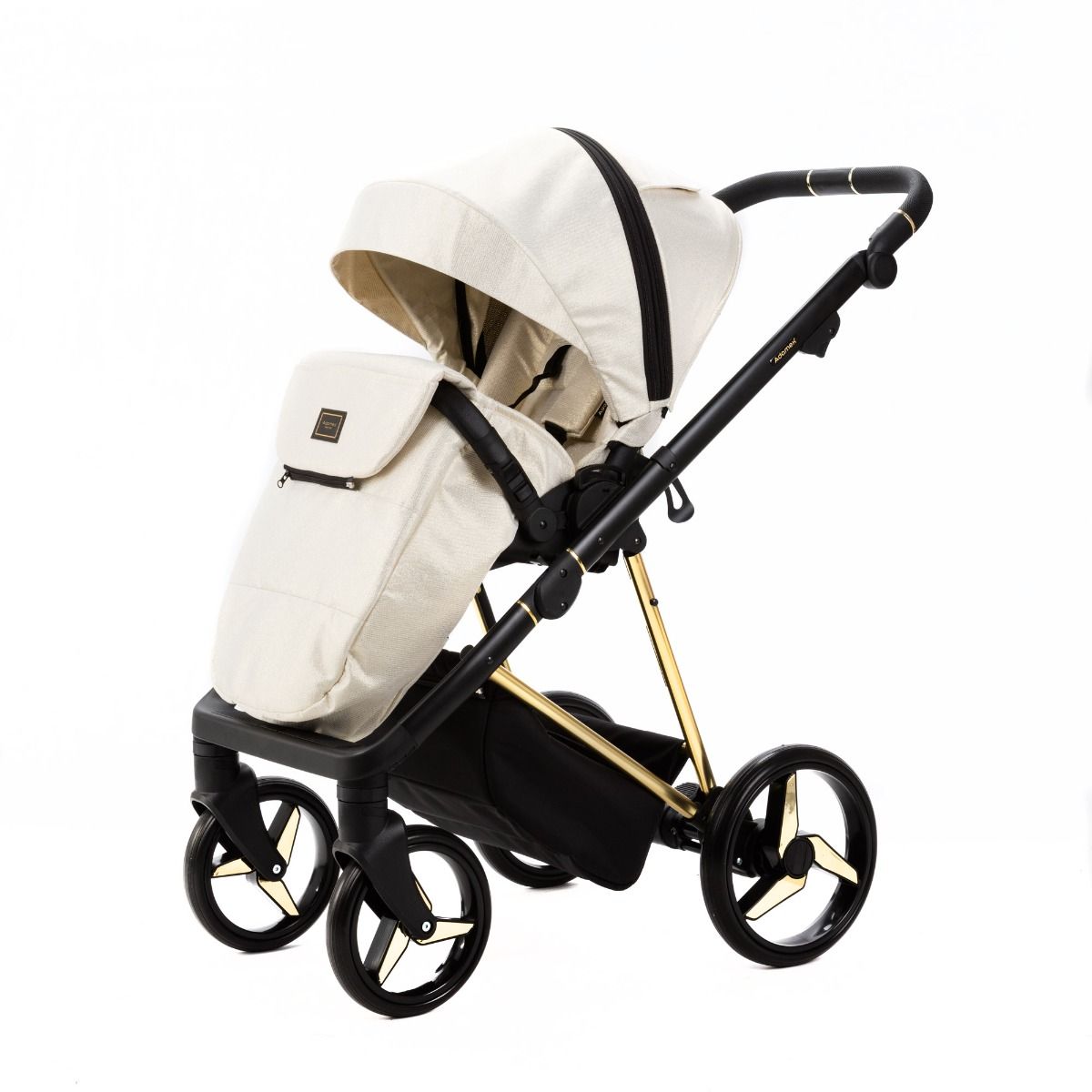Kinderwagen Adamex Quantum Beige Gold Star Total Package Deal incl. Autostoel, Base, Kinderstoel & Co-sleeper null_9