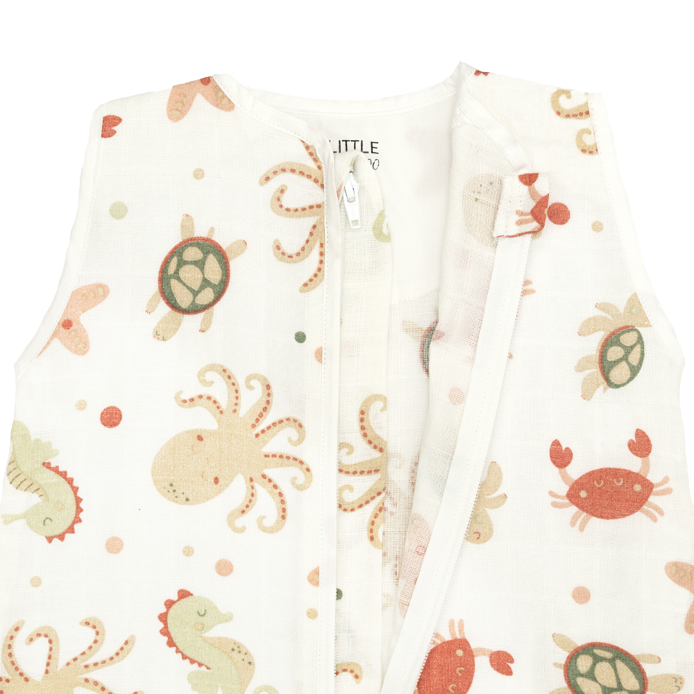 Set | 2x Slaapzak Little Boo Hydrofiel - Ocean Brown + Ocean Pink 70cm null_11