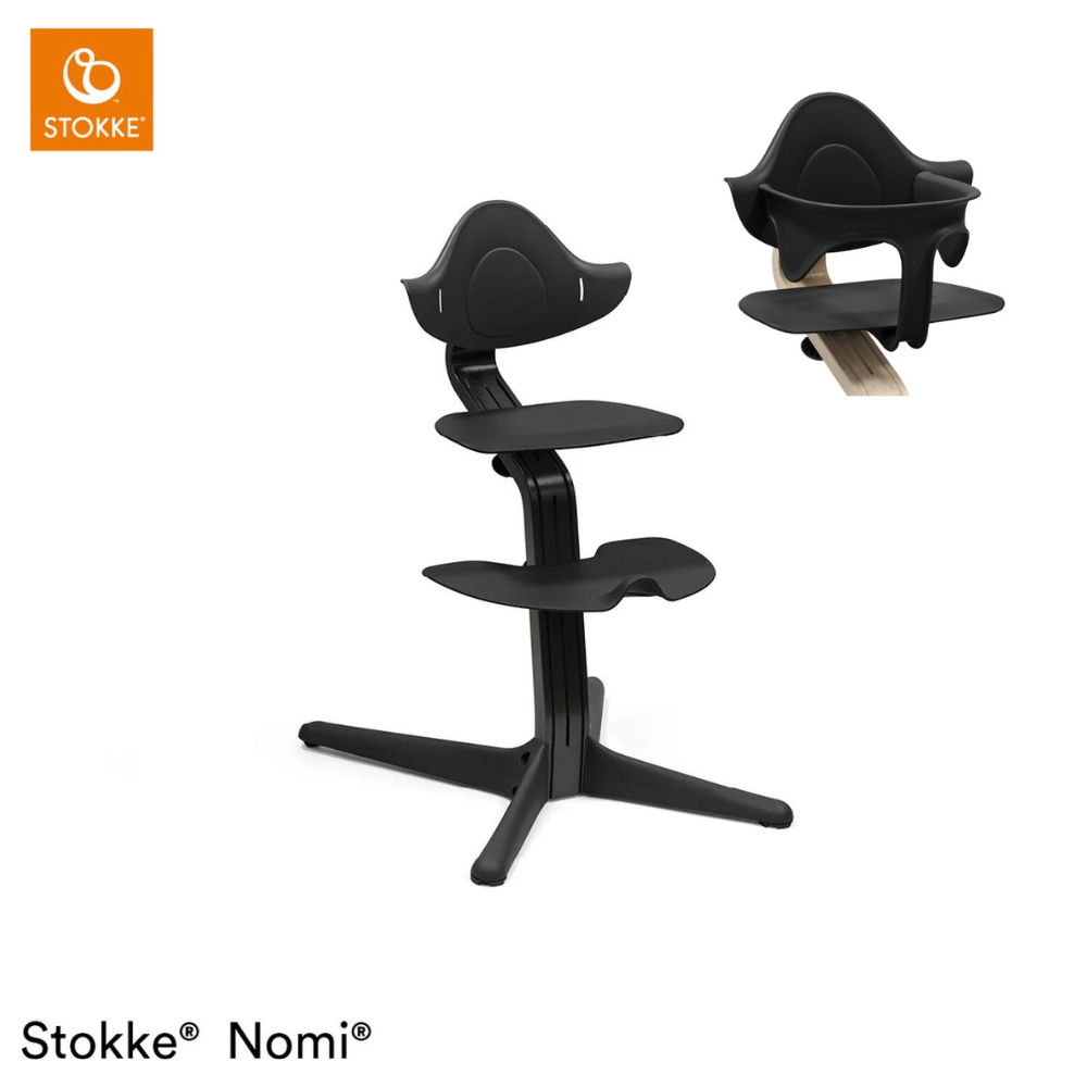 Kinderstoel Stokke® Nomi Black/Black + Babyset null_1