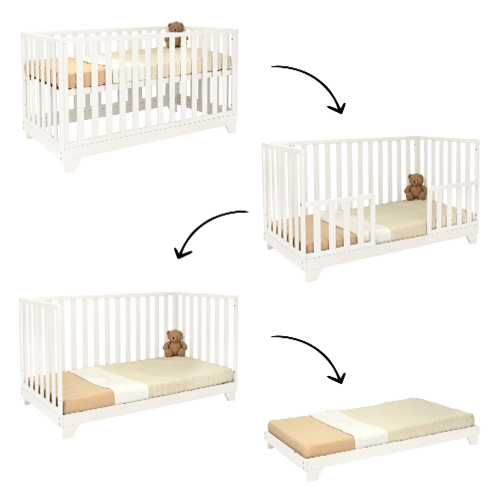 Babykamer Finori Göteborg + Lois V2 White (Meegroeiledikant + Commode) null_2