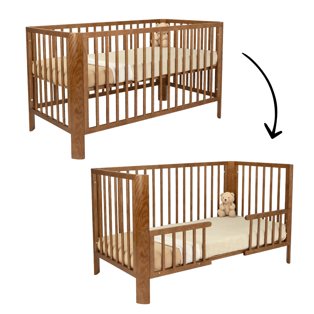 Babykamer (Meegroeiledikant Florine Amber Oak 70x140 + XL-Commode Bretagne Biscotti) null_2