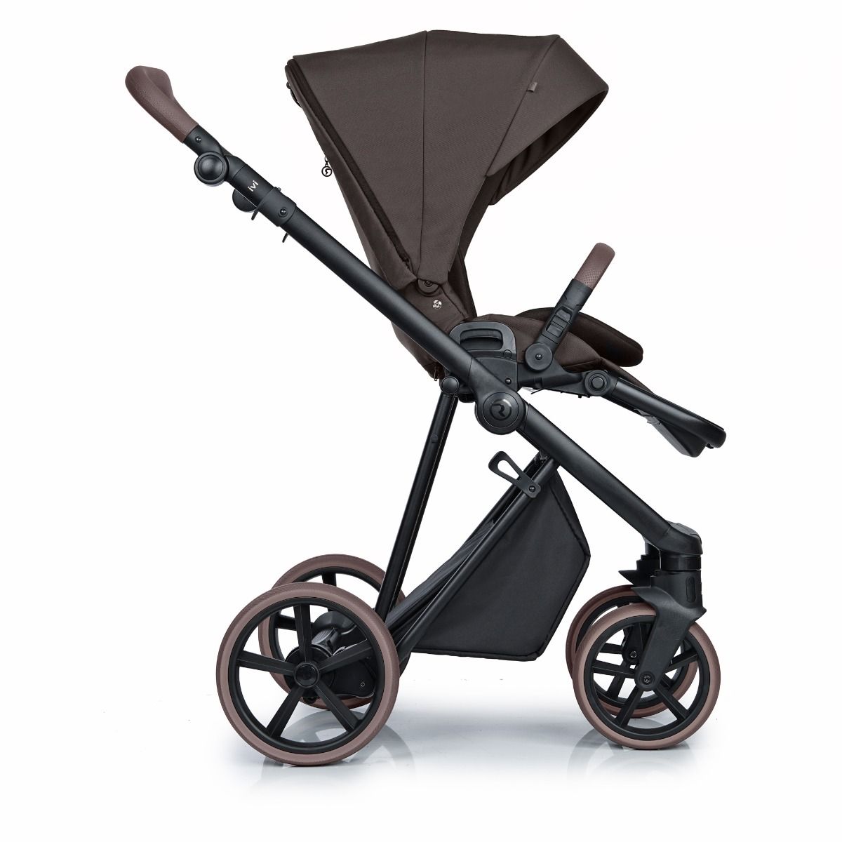 Kinderwagen ROAN IVI 2.0 Vintage Turkish Coffee met Autostoel Novi Jacky Pro 360° V2 & Base en Adapterset null_4