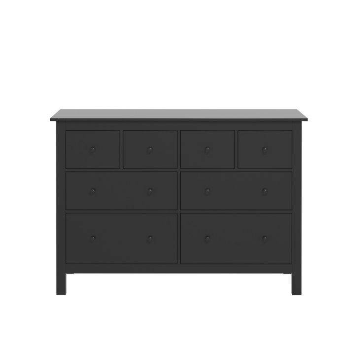 Babykamer Lotus + Bretagne (Ledikant Lotus Pure Black 60x120 + XL Commode Bretagne Zwart + Hoeslaken 2x) null_6
