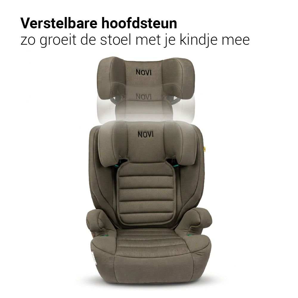Set | 2x Autostoel Novi James Premium i-Size Gordel Dark Taupe null_3
