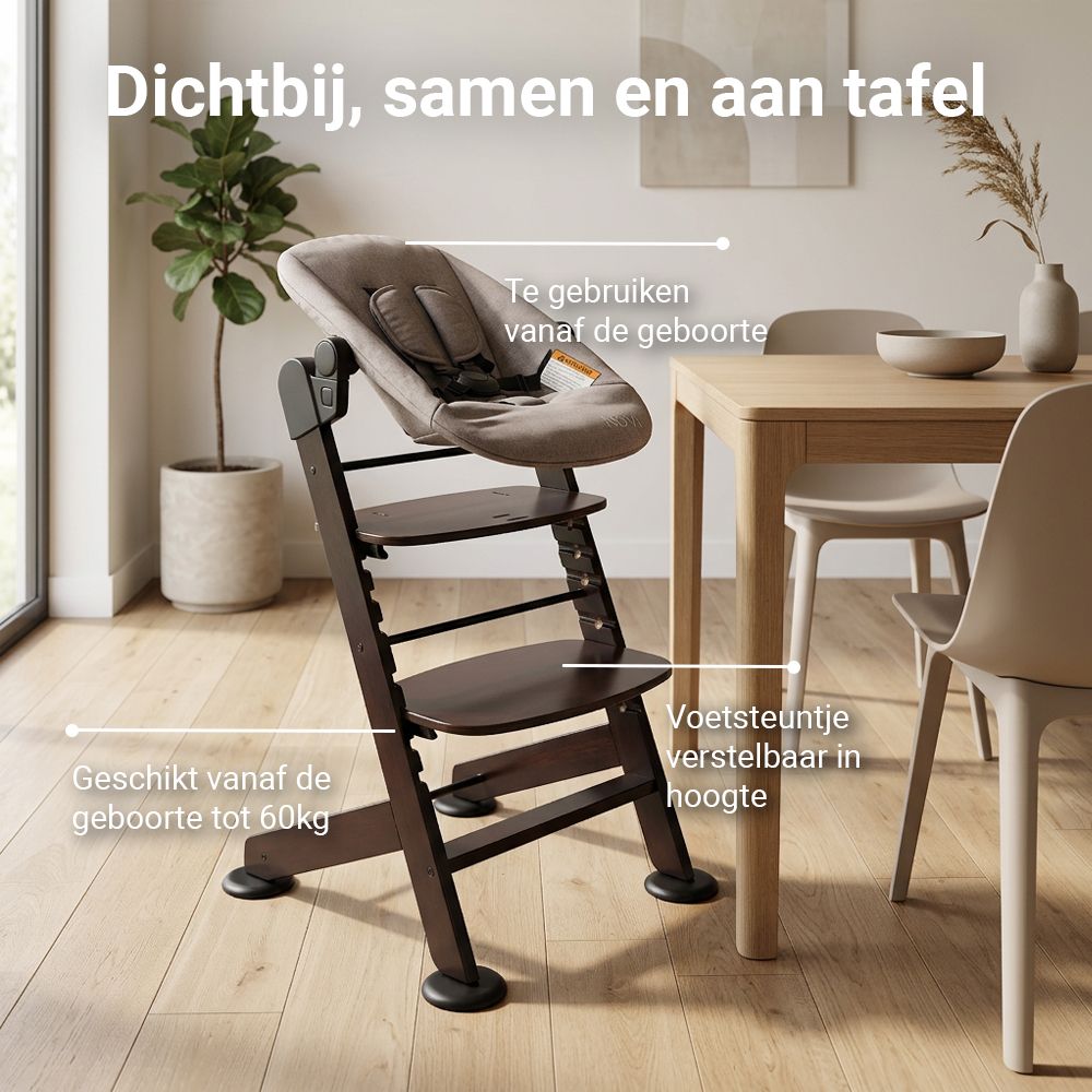 Box Novi Mila Rond Walnut Total Package Deal incl. Boxaccessoires, Kinderstoel & Stoelverkeiner null_18