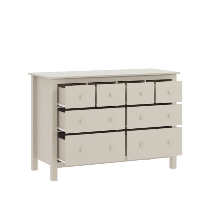 Babykamer Luca + Bastia (Meegroei Ledikant Luca Pure Sand 60x120 + XL-Commode Bastia Clay + Matras Cloudy) null_14