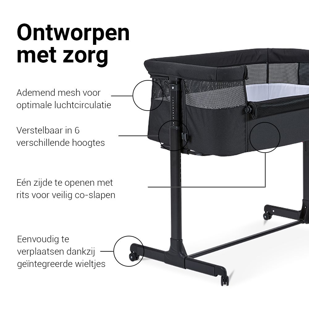 Co-Sleeper Novi Goodnight Solid Black null_3