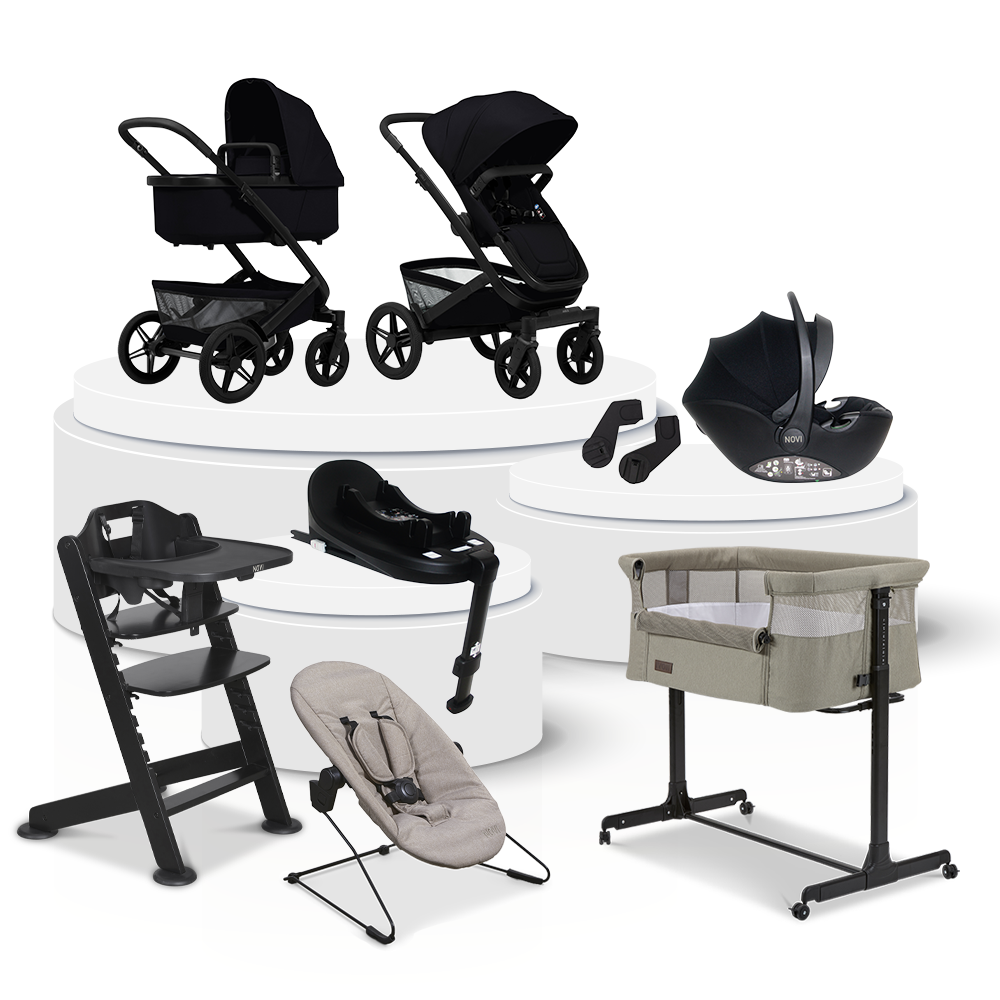 Kinderwagen Joolz Geo5 Space Black Total Package Deal incl. Autostoel, Base, Kinderstoel & Co-Sleeper null_1