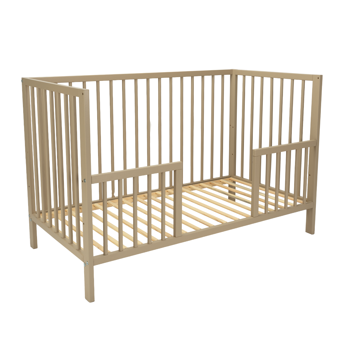 Babykamer Luca + Bastia (Meegroei Ledikant Luca Pure Sand 60x120 + XL-Commode Bastia Clay + Matras Cloudy) null_10