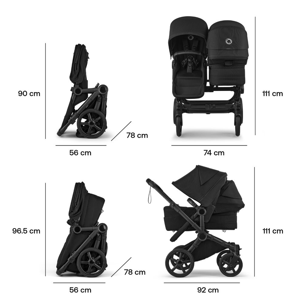 Kinderwagen Bugaboo Donkey6 Double - Black/Fern Green null_8