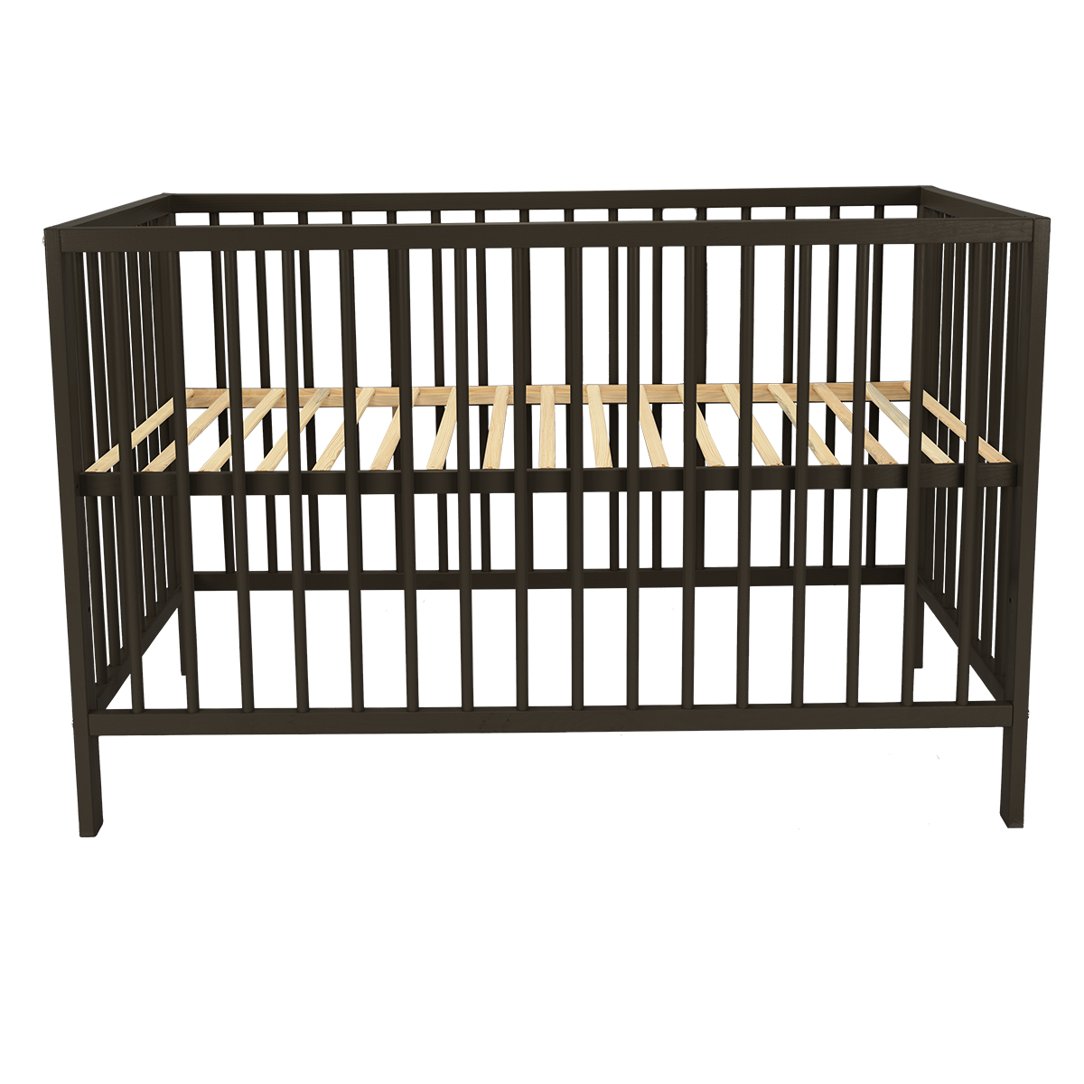 Babykamer Luca + Bretagne (Meegroei Ledikant Luca Pure Black 60x120 + XL-Commode Bretagne Zwart + Matras Cloudy) null_10