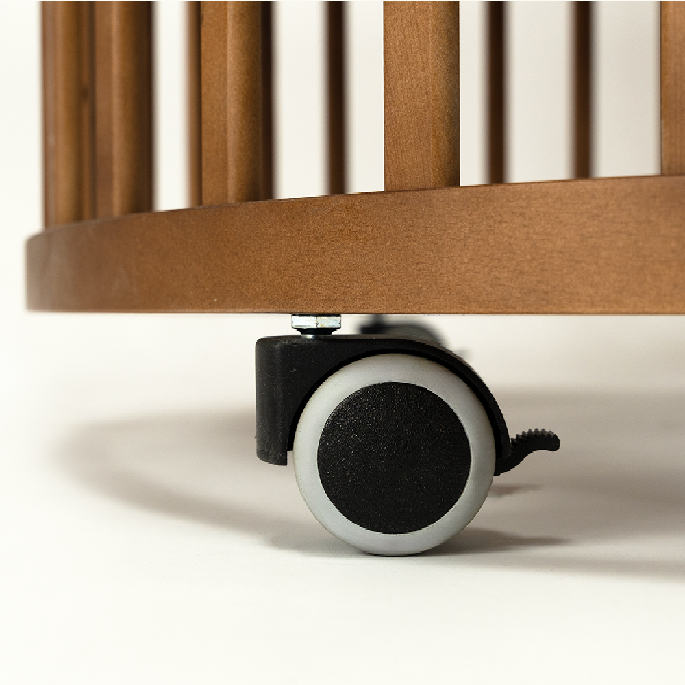 Box Novi Mila Rond Walnut Total Package Deal incl. Boxaccessoires, Kinderstoel & Stoelverkeiner null_12