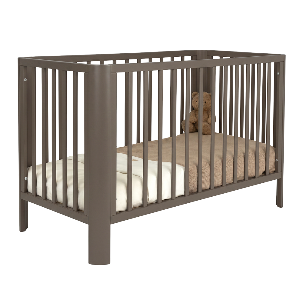 Set | Ledikant Novi Philou (Ronde Hoek) 60x120 BonBon met Matras & Hoeslakens (2st) null_4