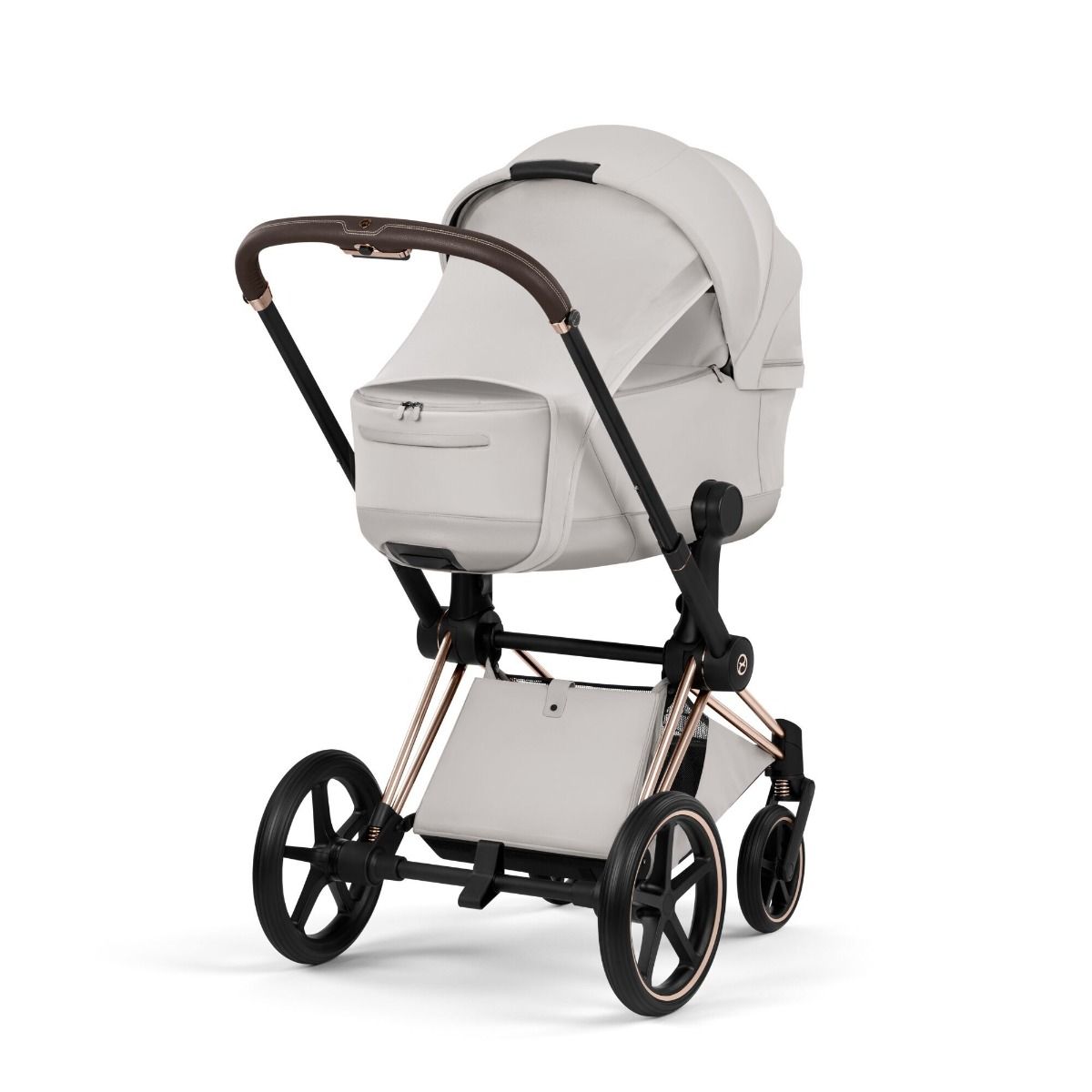 Kinderwagen Cybex Priam 5 Style City Grey/Light Grey incl. Foldable Carrycot met Autostoel Cloud T Plus, Base & Voetenzak null_6