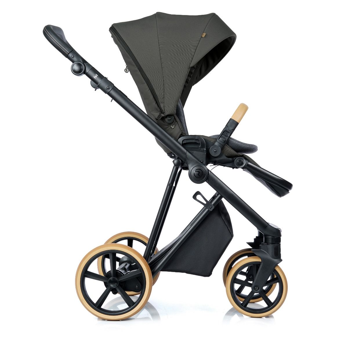 Kinderwagen ROAN IVI 2.0 Vintage Sicilian Olive met Autostoel Joy Glide 360° & Base en Adapterset null_4