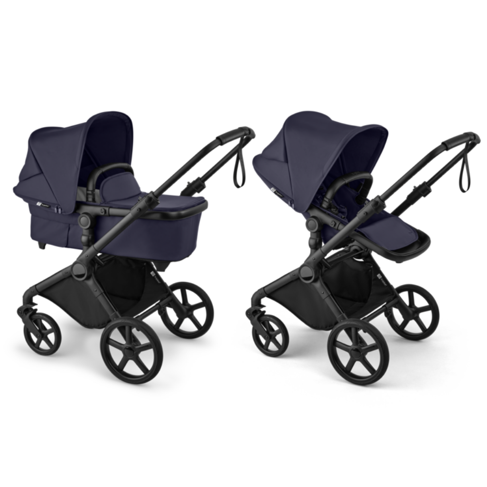 Kinderwagen Bugaboo Cub Compleet Black/Deep Indigo met Autostoel Jacky Pro 360° V2, Base & Adapterset null_2