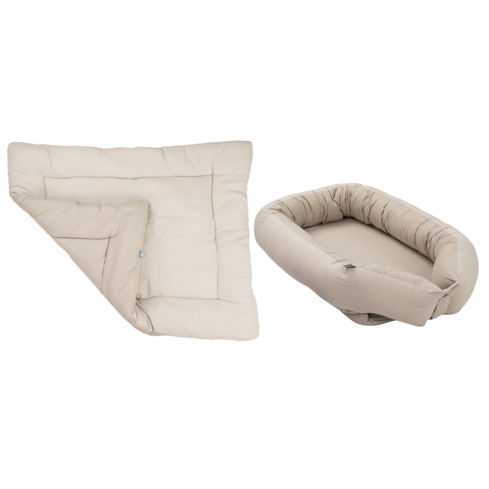 Set | Boxkleed & Babynest Funnababy Muslin Sand null_1