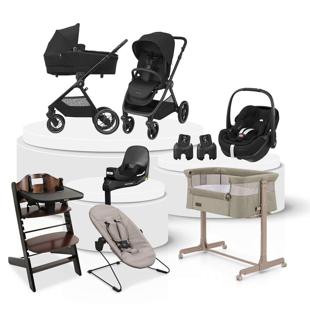 Kinderwagen Maxi-Cosi Oxford Plus Twillic BlackTotal Package Deal incl. Autostoel, Base, Kinderstoel, Co-Sleeper & Adapterset null_1