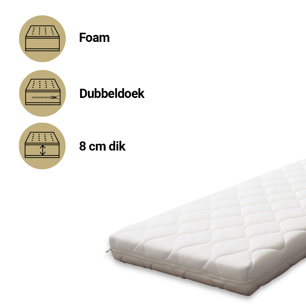 Ledikant Novi Philou Walnut 60x120 (Ronde Hoek) Total Package Deal incl. Matras & 2 Hoeslakens null_8