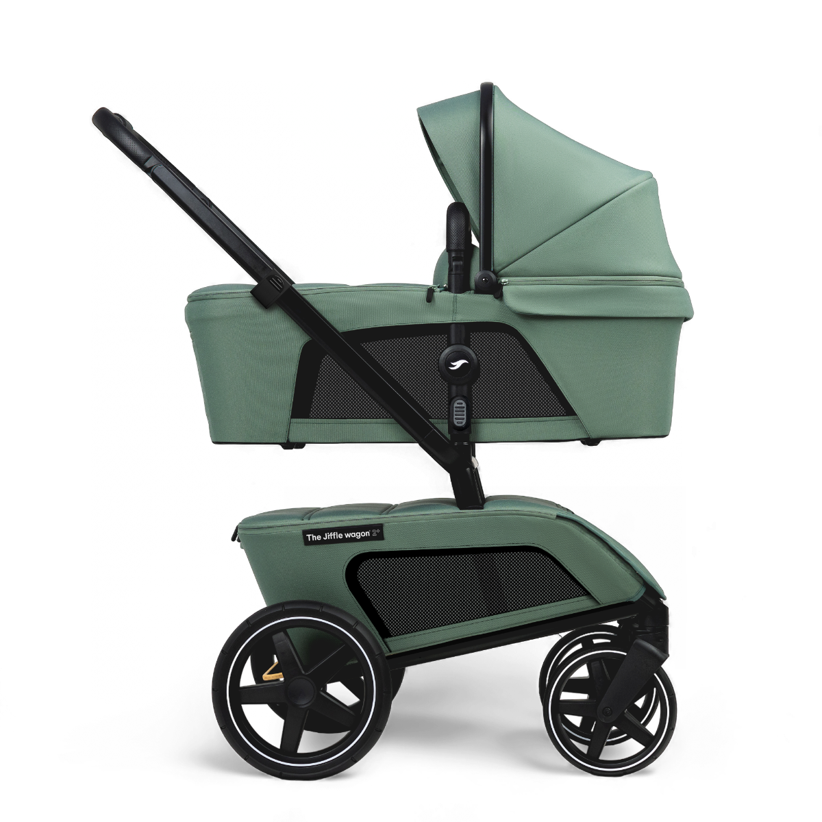 Kinderwagen The Jiffle Wagon 2+ Plus Pine + Autostoel Cloud G3, Base, Adapterset & Bolderkar- en Duozitje null_5