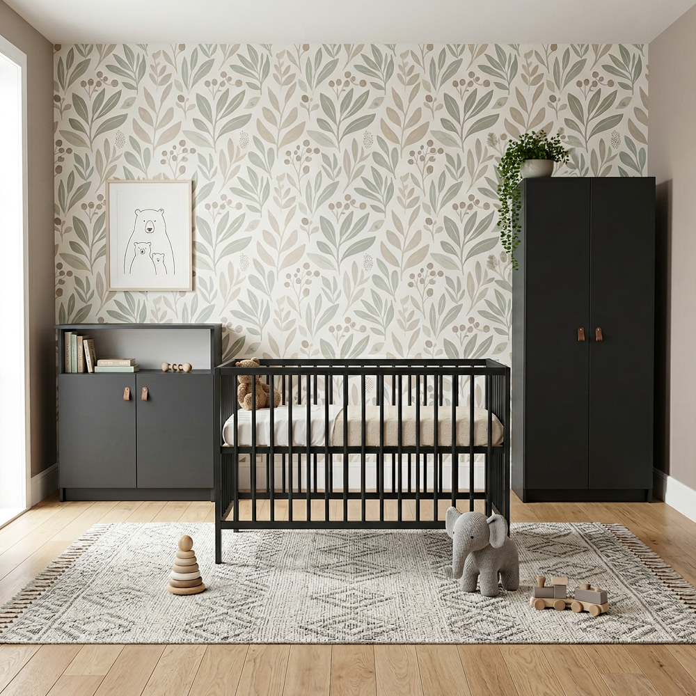 Babykamer Colorfull Home Yara met Ledikant Lotus Pure Black null_1