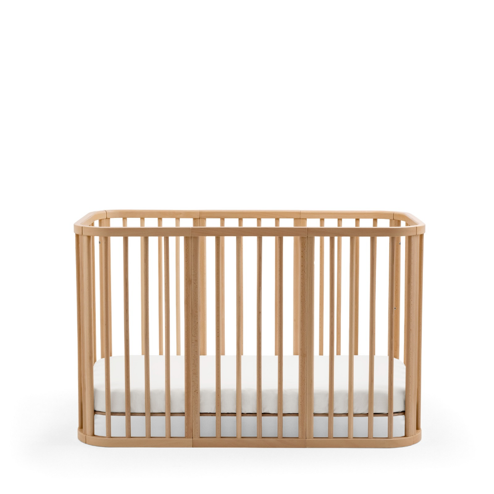 Set | Mini Bed Stokke® Nighti™ Naturel Incl. Extension, Matras Mini, & Bed, Wieltjes en Hoeslaken null_5