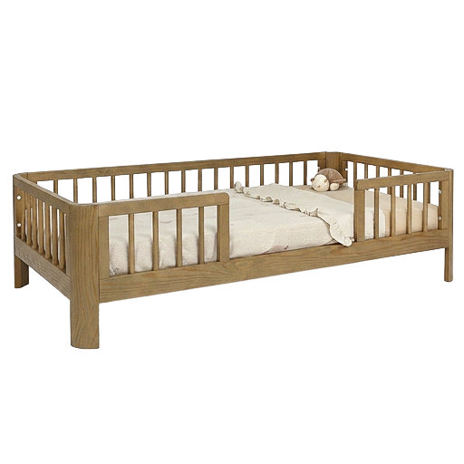 Peuterbed Novi Feline 70x140 Amber Oak (Ronde Hoek) null_1