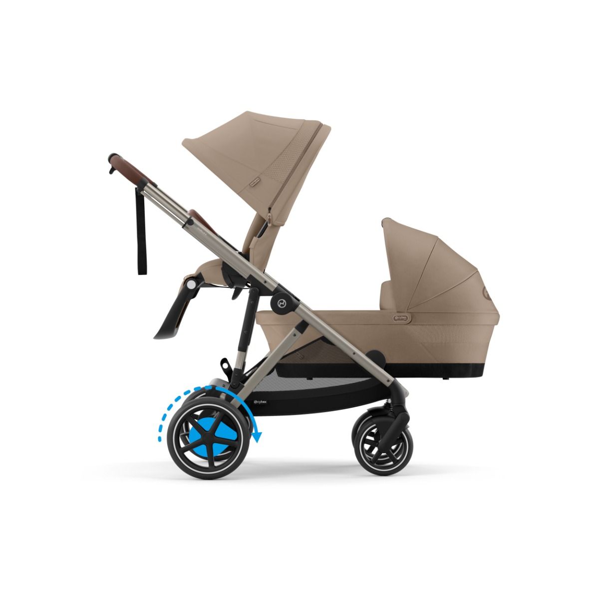Duo Kinderwagen Cybex e-Gazelle S Almond Beige/Beige null_3