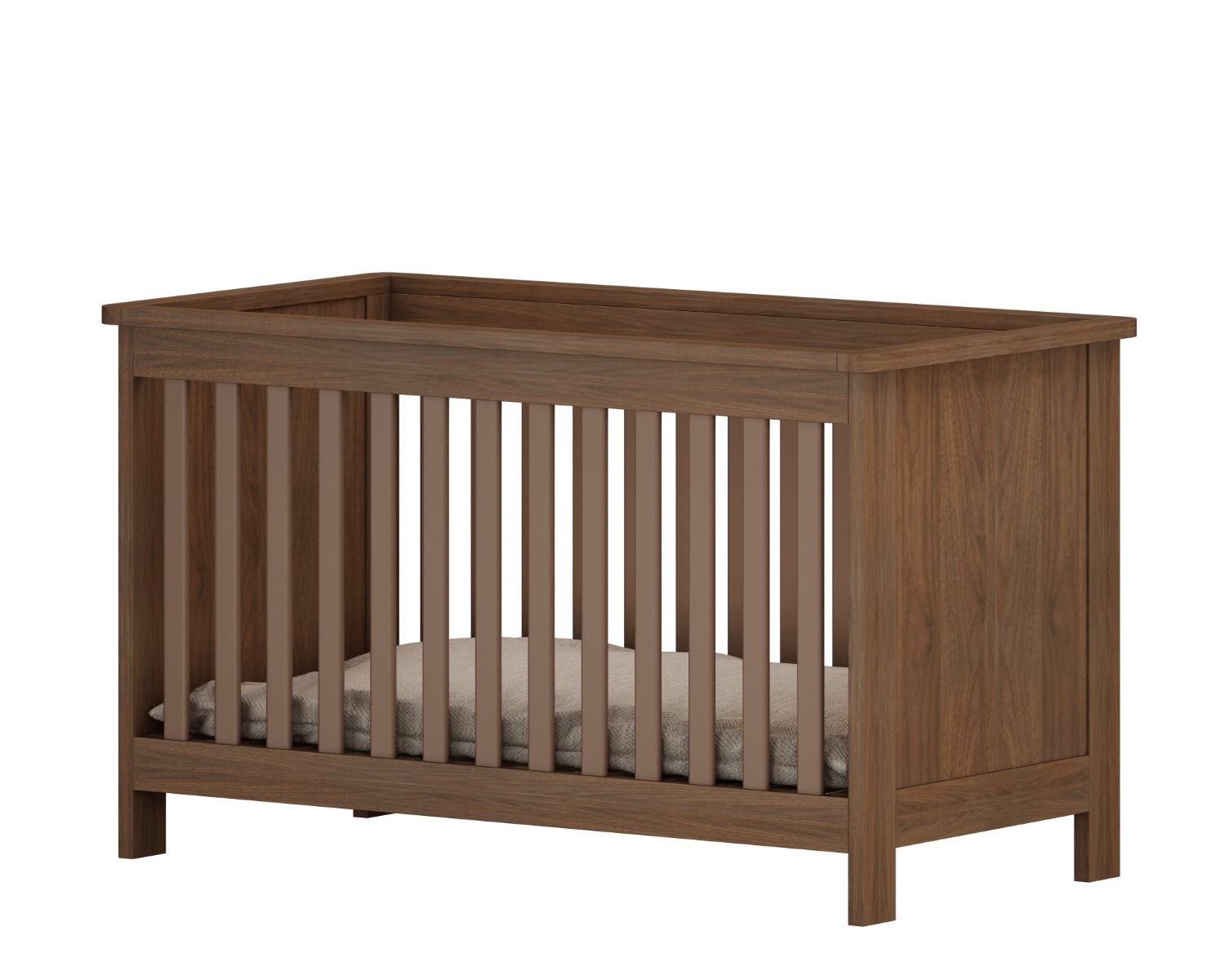 Babykamer Livvie Walnut (Ledikant + Commode) null_3