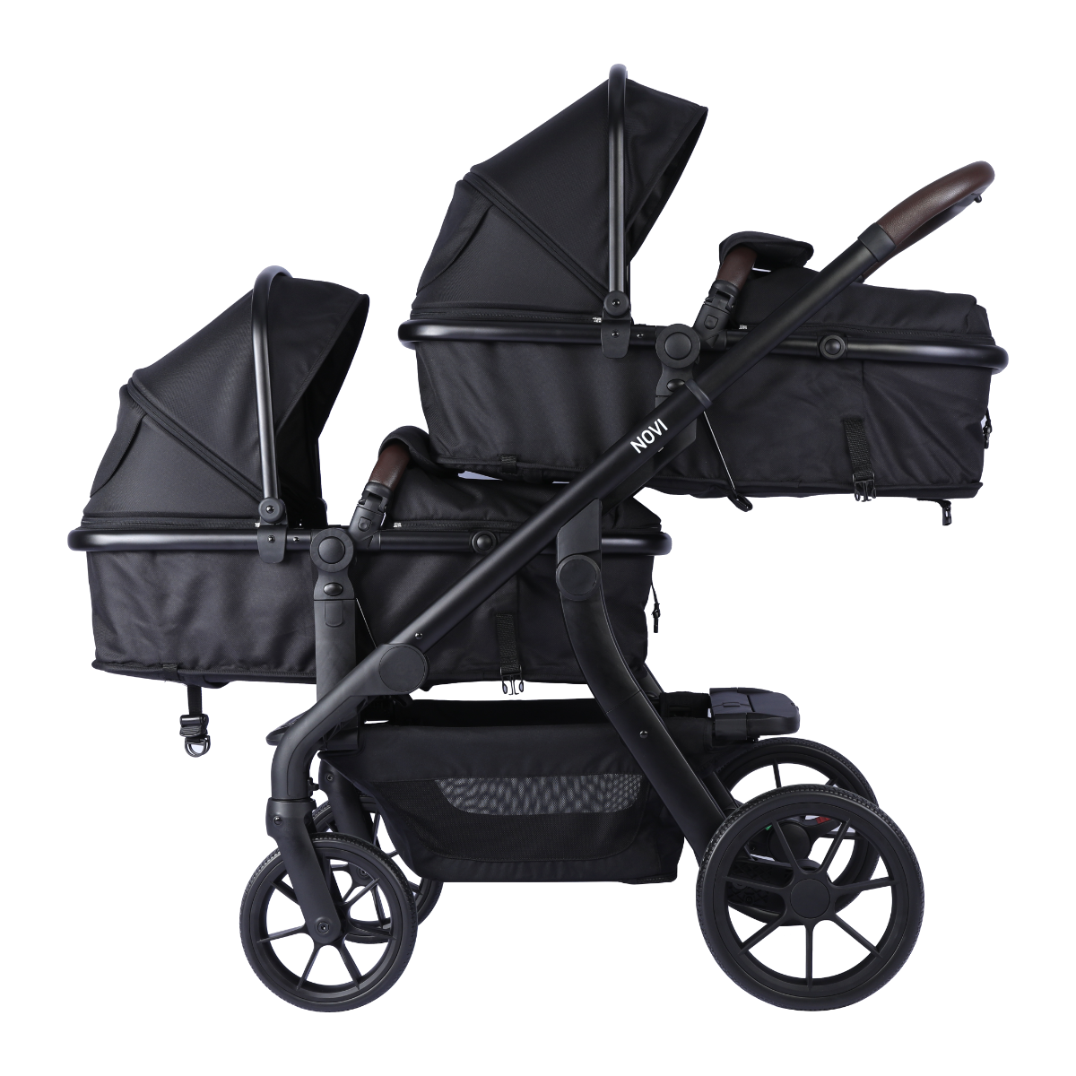 Kinderwagen Novi Pacific Premium Duo Solid Black + Autostoel Joy Pro Glide 360° & Base 2 st. null_8