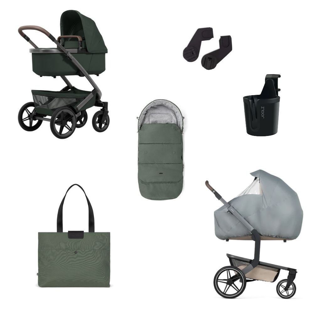 Kinderwagen Joolz Geo5 Essential Newborn Bundel Forest Green null_1