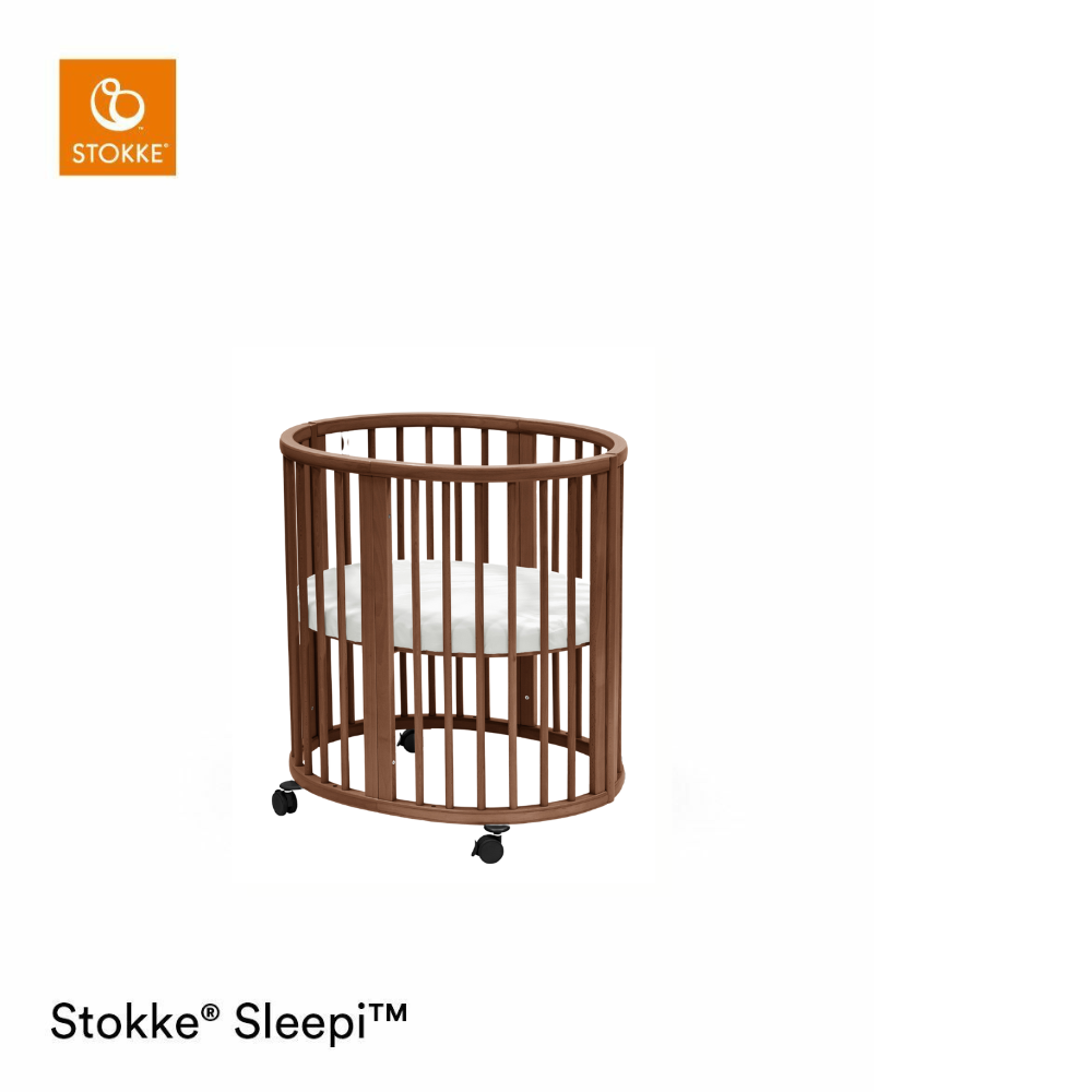 Set | Mini Bed Stokke® Sleepi™ Warm Brown incl. Matras Mini & Matras Ledikant & Sleepi™ Uitbreidingsset & Hoeslakens null_3