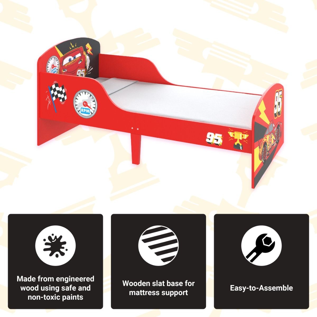 Peuterbed Disney 70x140 Cars Lightning McQueen null_3