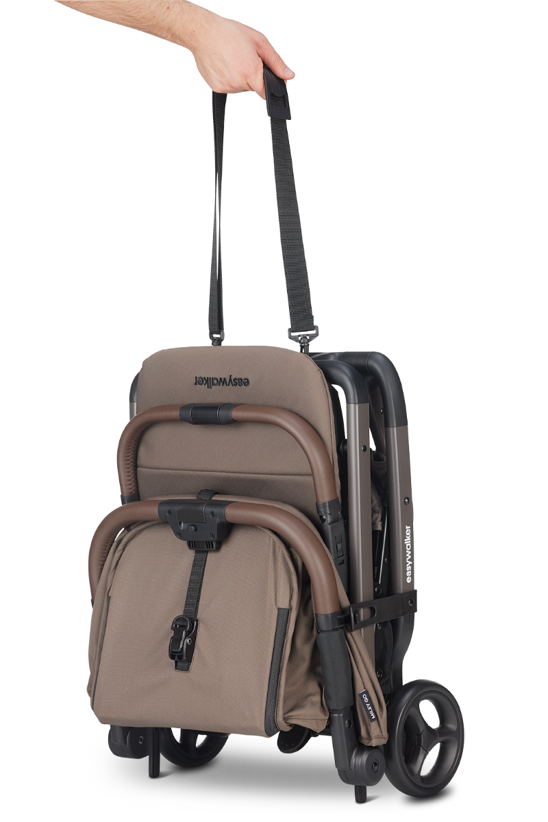 Buggy Easywalker Miley Go Chestnut Brown Total Package Deal incl. Transporttas, Cupholder, Stuurtje & Zonnescherm null_7