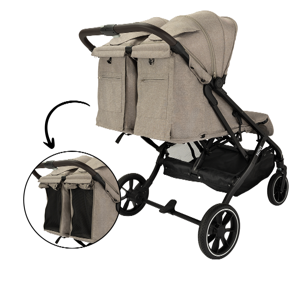 Tweeling Kinderwagen Novi Scott V2 Hazel Melange null_13