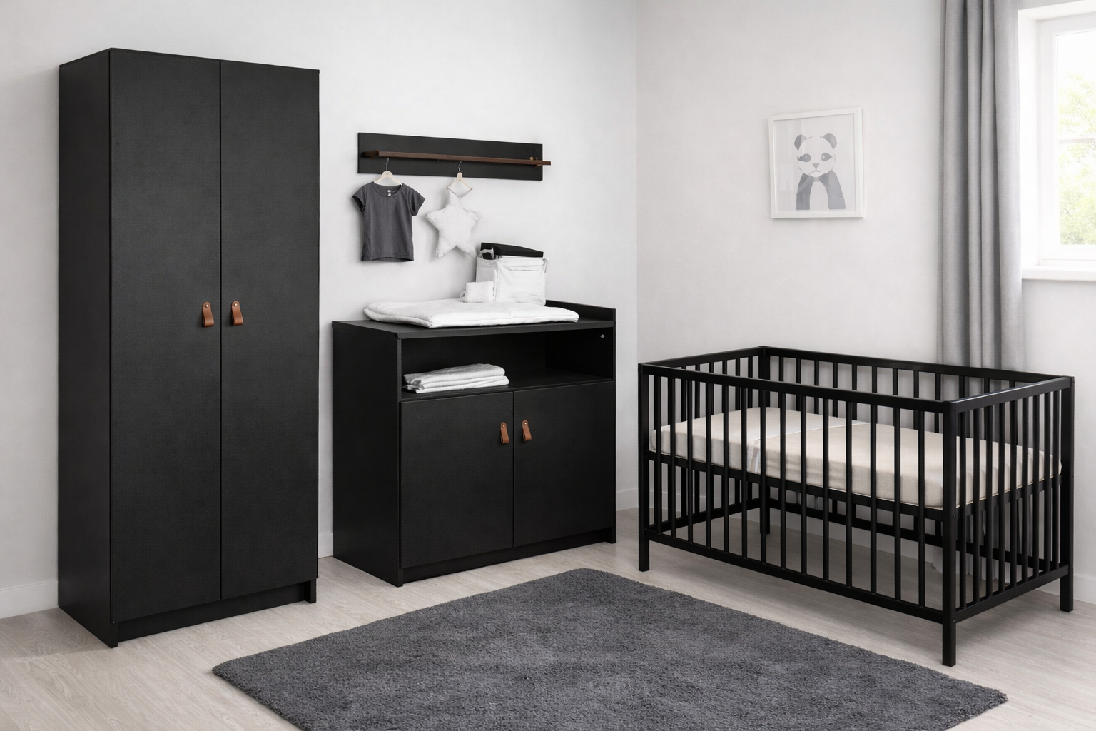Babykamer Colorfull Home Yara met Ledikant Lotus Pure Black null_12