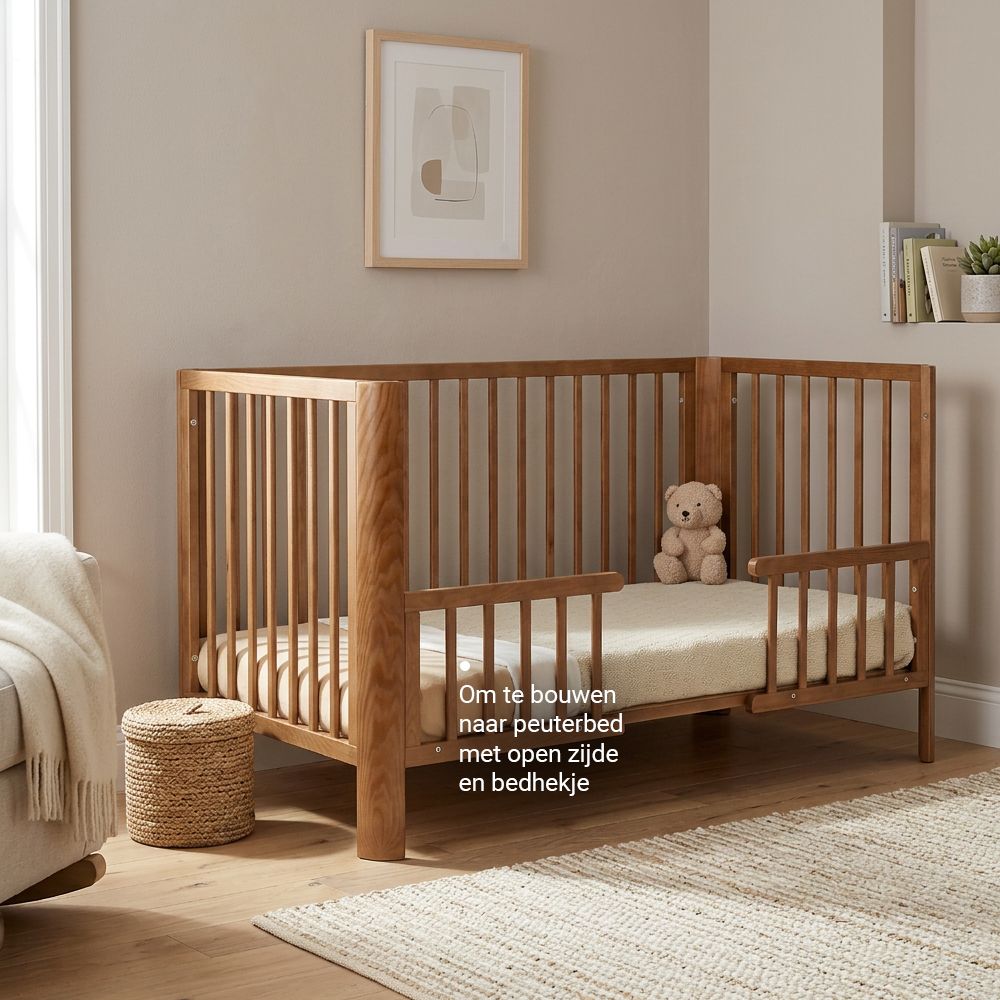 Meegroei Ledikant Novi Florine 70x140 Walnut (Ronde Hoek) null_3