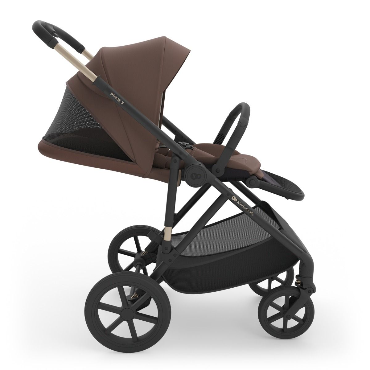 Kinderwagen Kinderkraft Prime3 2in1 Pro Velvet Mocca met Autostoel Joy 360° Pro Glide en Base null_9