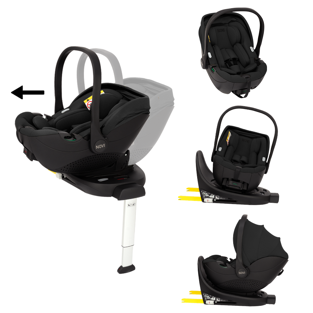 Kinderwagen ROAN IVI 2.0 Vintage Sicilian Olive met Autostoel Joy Glide 360° & Base en Adapterset null_6