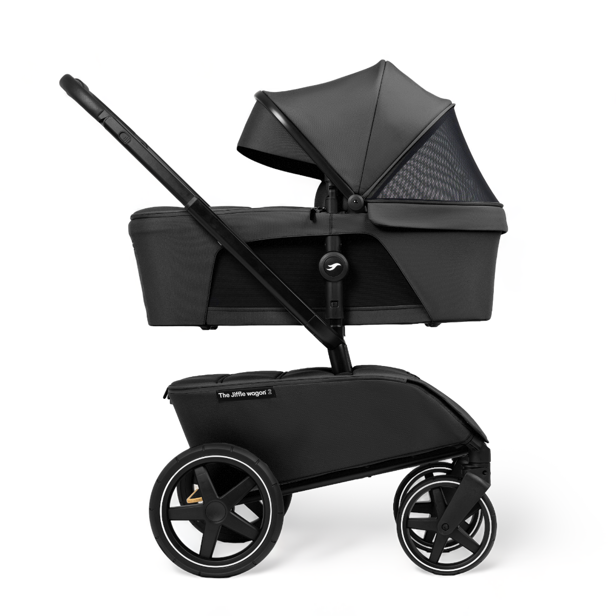 Kinderwagen The Jiffle V2 Black met Autostoel Cybex Cloud G3, Base, Adapterset & Bolderkar- en Duozitje null_6