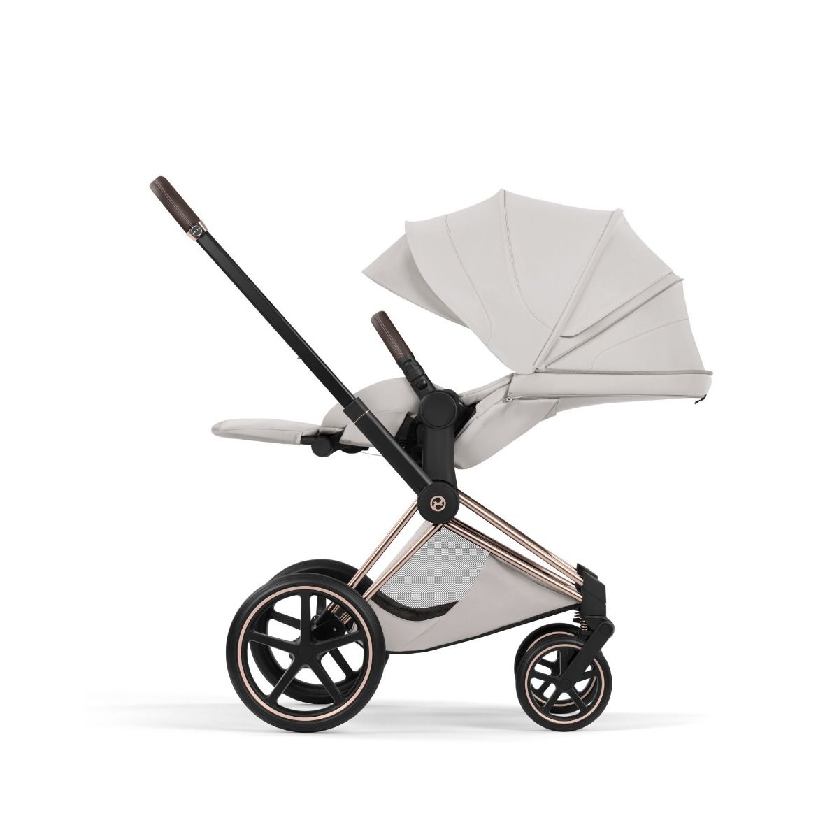 Kinderwagen Cybex Priam 5 Style City Grey/Light Grey incl. Foldable Carrycot met Autostoel Cloud T Plus, Base & Voetenzak null_14