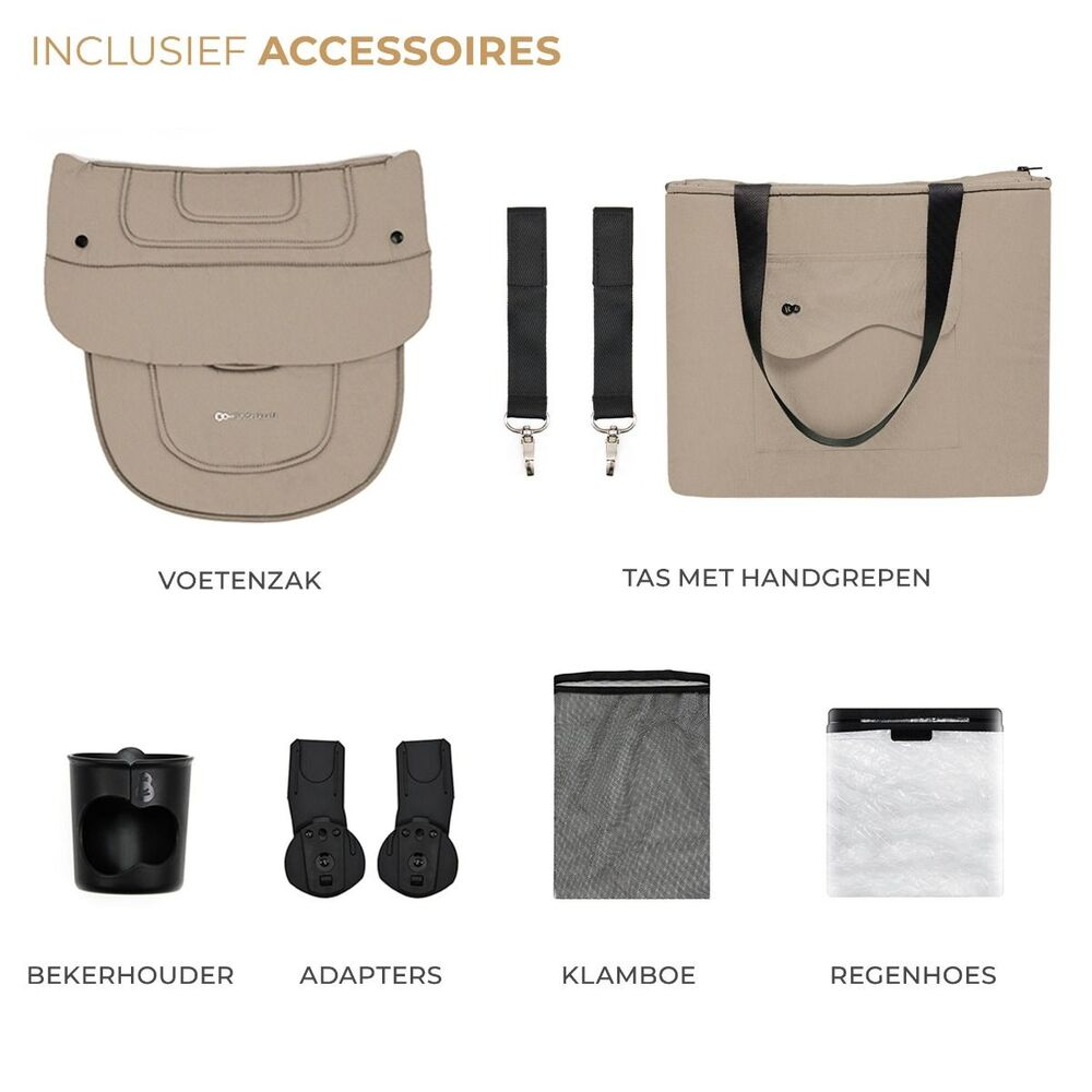 Kinderwagen Kinderkraft Yoxi 2 in 1 Sand Beige + Autostoel Jacky V2 Pro 360° & Base null_18