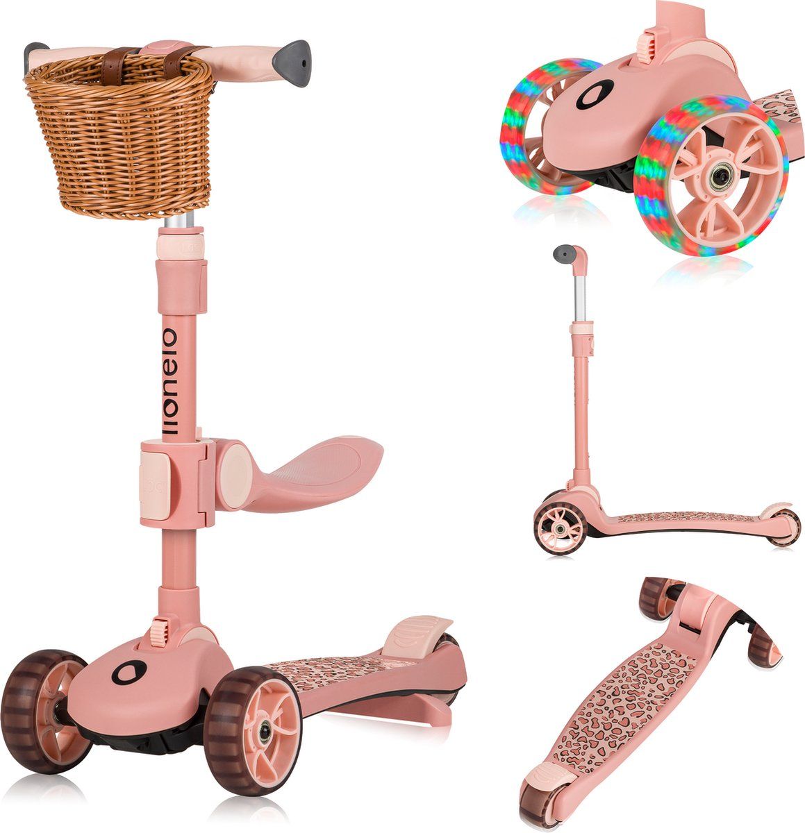 Set | Step + Helm Lionelo 2-in-1 Franky Pink Rose null_7