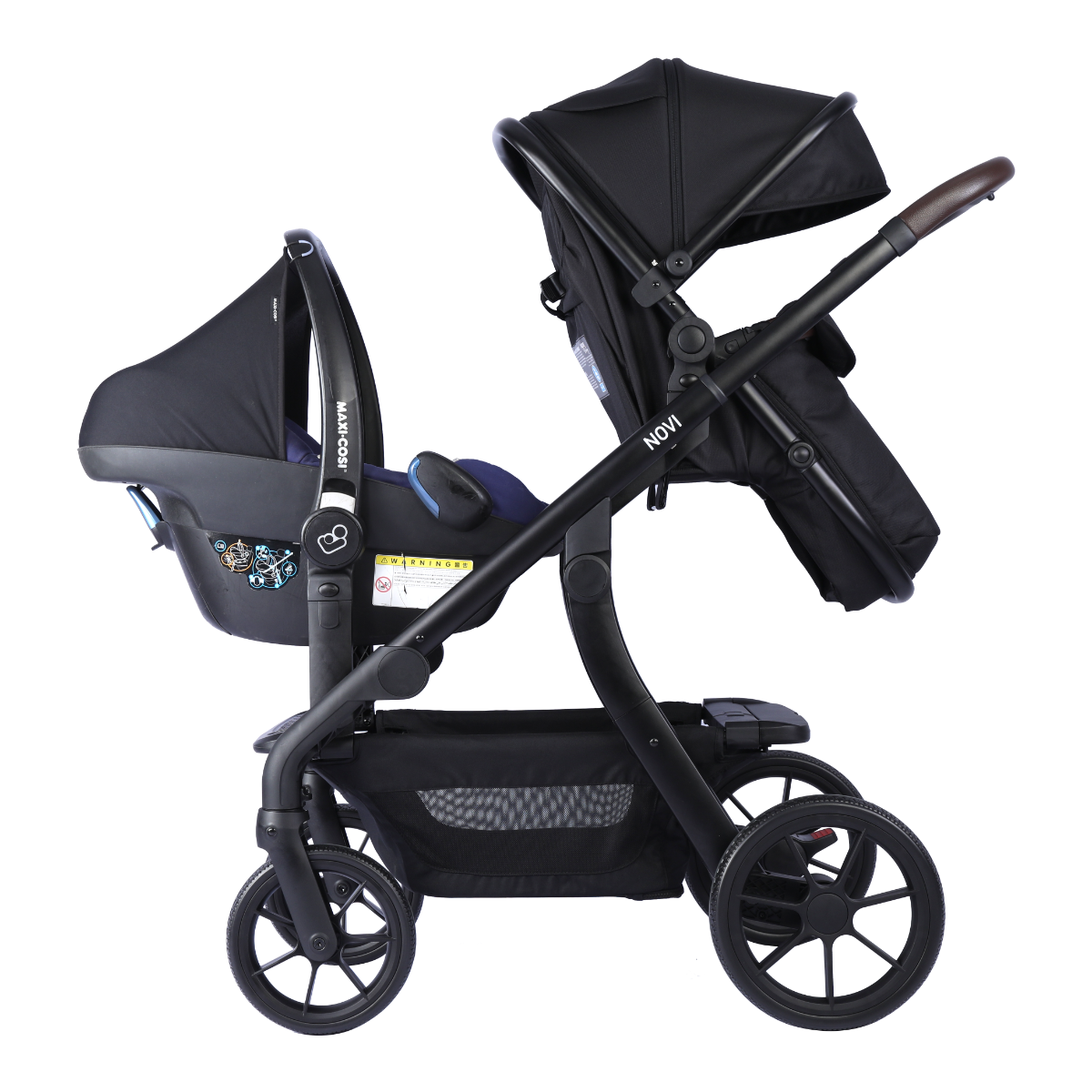Kinderwagen Novi Pacific Premium Duo Solid Hazel + Autostoel Joy Pro Glide 360° & Base null_14