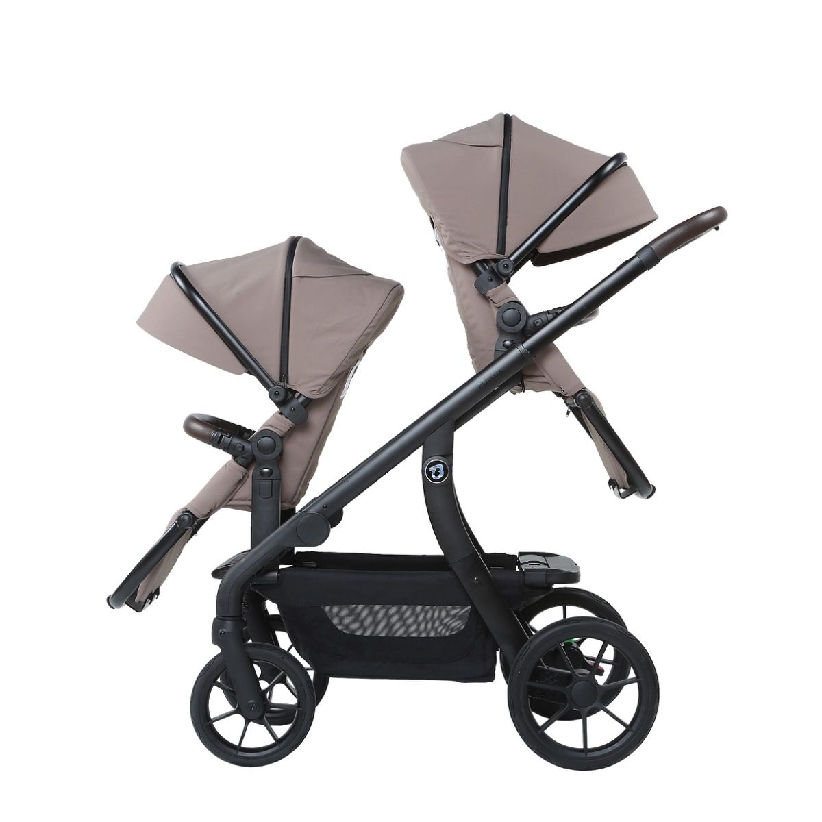 Duo Kinderwagen Titanium Baby Solid Pollux Lush Taupe met Reiswieg null_7