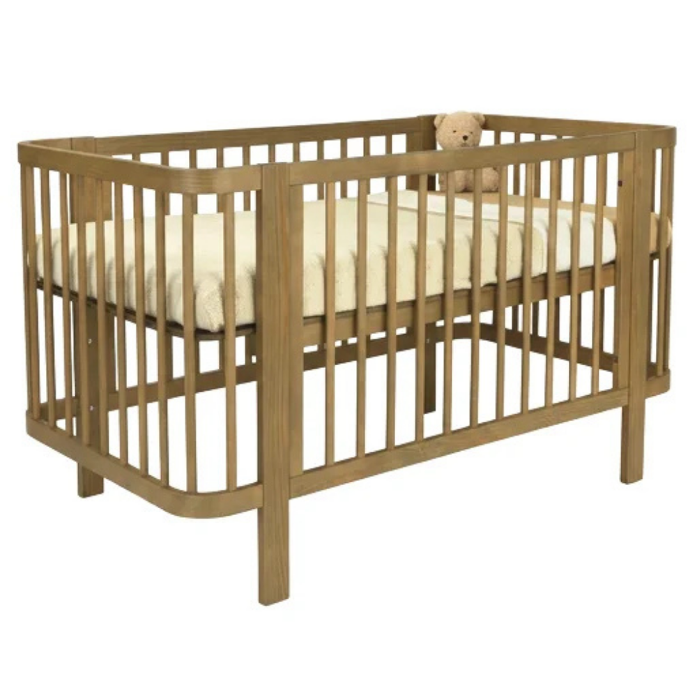 Babykamer Klara + Bastia (Meegroei Ledikant Klara Walnut 70x140 incl. bedzijde + XL-Commode Bastia Clay) null_3