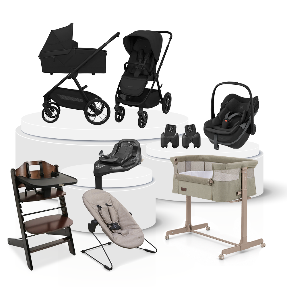 Kinderwagen Maxi-Cosi Oxford Plus V2 Ultimate Bundel Onyx Black incl. Autostoel, Base, Adapterset, Kinderstoel & Co-sleeper null_1