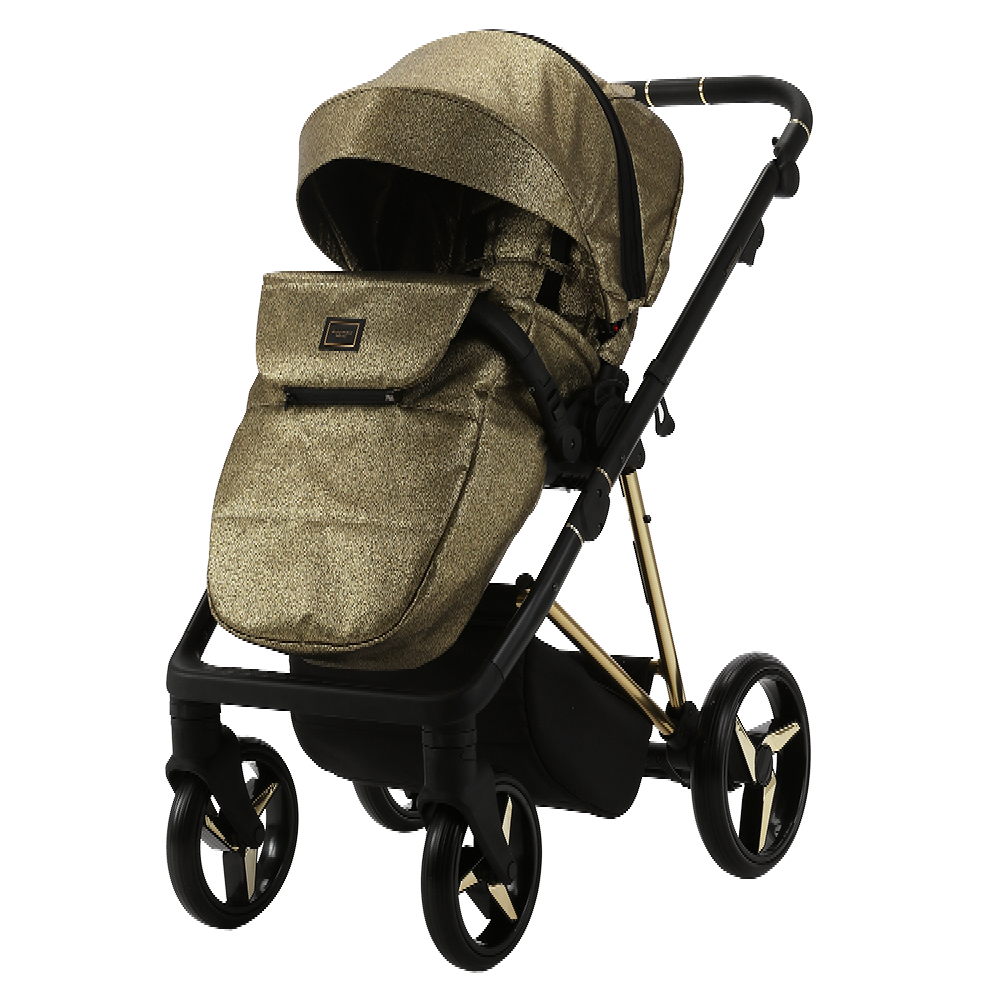 Kinderwagen Adamex Quantum Glossy Gold + Autostoel Jacky Pro 360° V2 & Base & Adapterset null_9