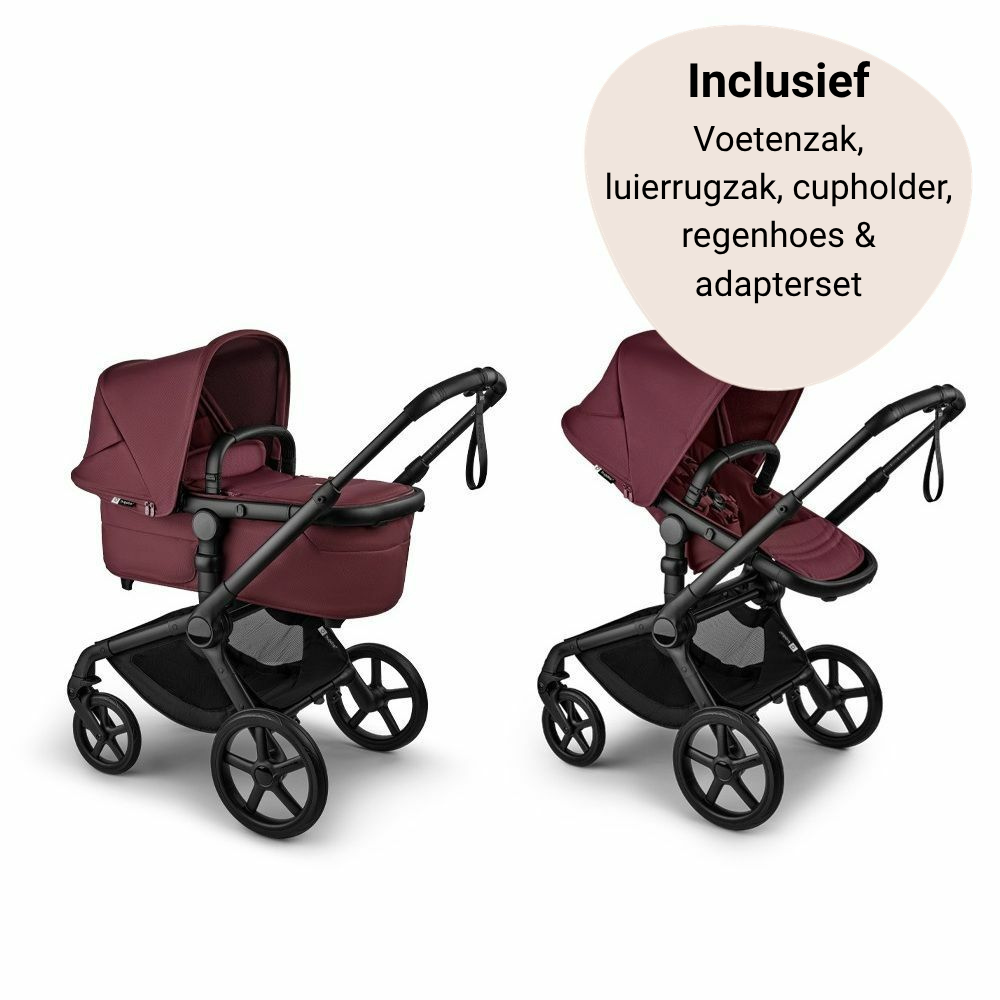 Kinderwagen Bugaboo Fox5 Renew Essential Black/Dark Cherry null_1